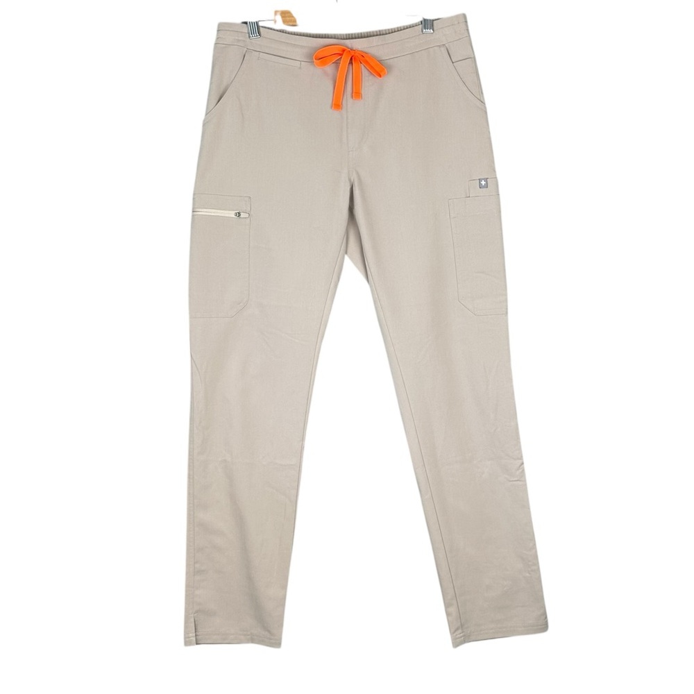 Figs Tan Track Pants with Relaxed Fit and Technical Fabric